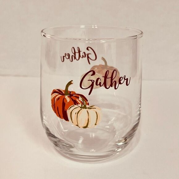 Greenbrier Autumn/Fall Drinking Glasses   3 Tall And 1 Short - Picture 3 of 4